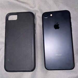Apple iPhone 7 with Black Case
